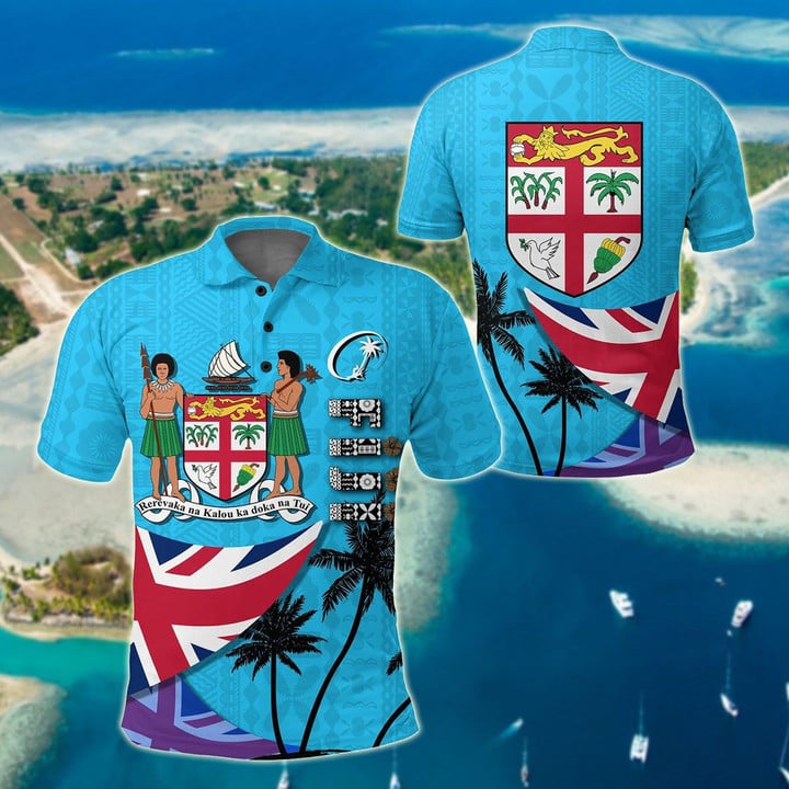 AIO Pride - Fiji Masi Coat of Arms Coconut Unisex Adult Polo Shirt