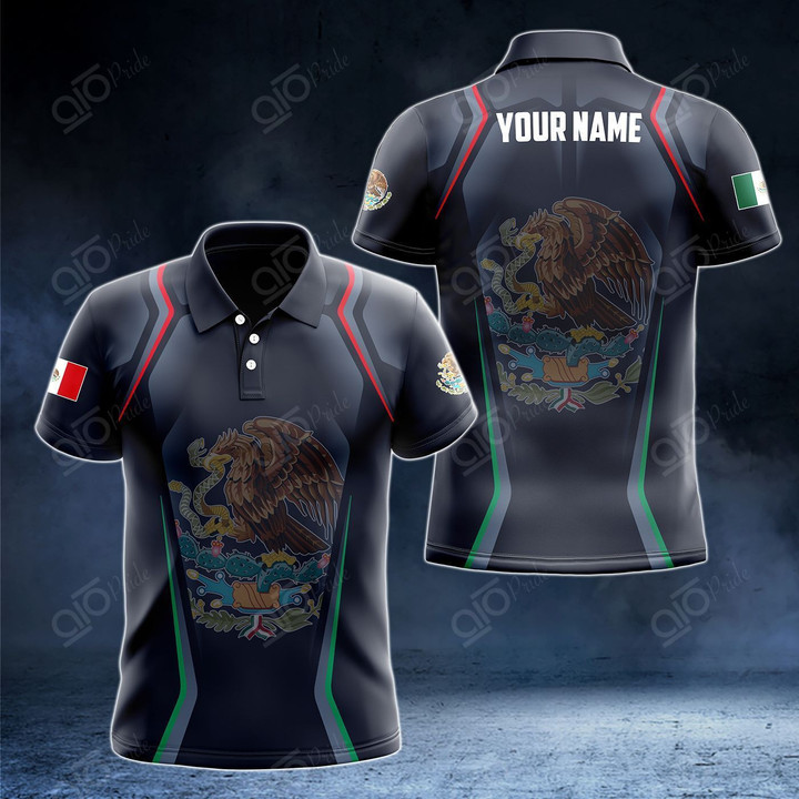 AIO Pride - Customize Mexico Coat Of Arms Print 3D Special Unisex Adult Polo Shirt