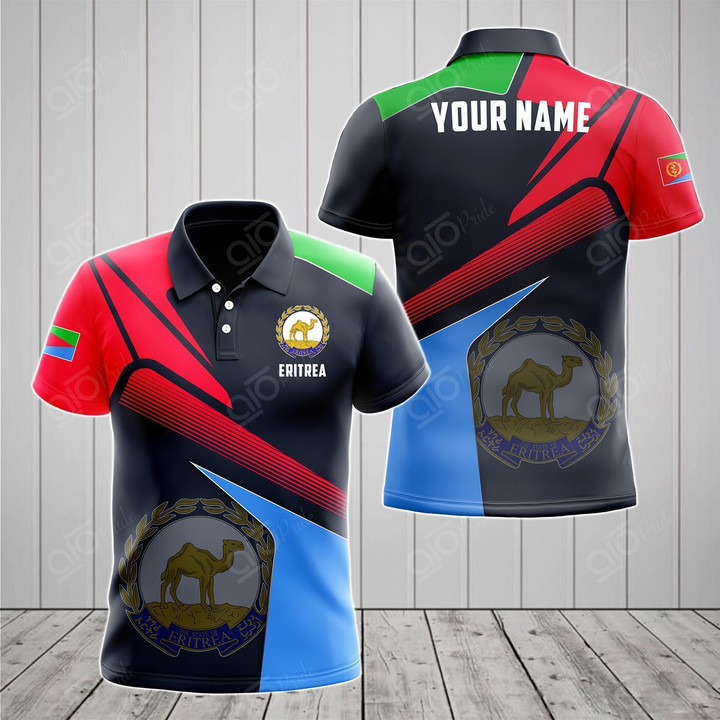 AIO Pride - Customize Eritrea Proud With Coat Of Arms Unisex Adult Polo Shirt