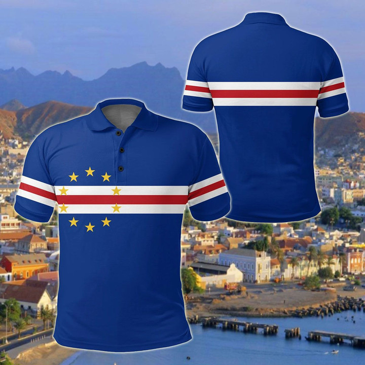 AIO Pride - Cape Verde Flag Unisex Adult Polo Shirt