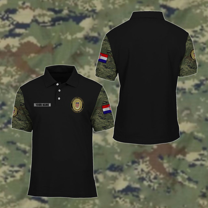 AIO Pride - Customize Croatian Armed Force Camo Unisex Adult Polo Shirt