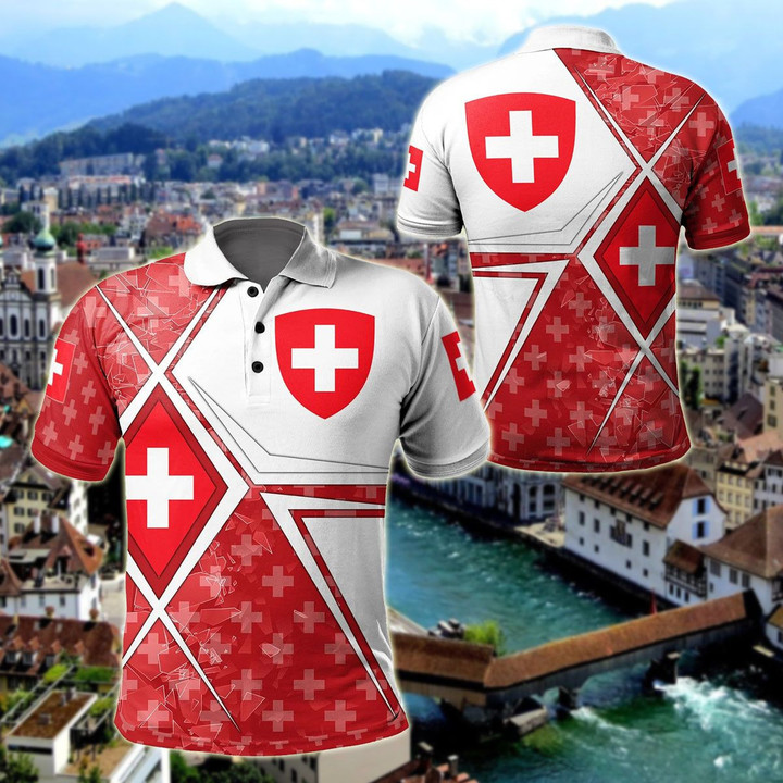 AIO Pride - Switzerland - Swiss Legend Unisex Adult Polo Shirt