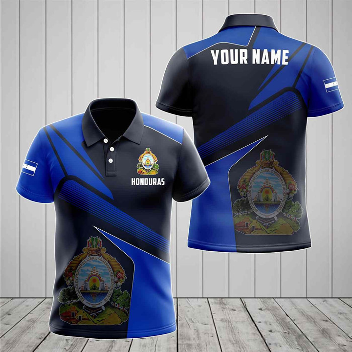 AIO Pride - Customize Honduras Proud With Coat Of Arms Unisex Adult Polo Shirt