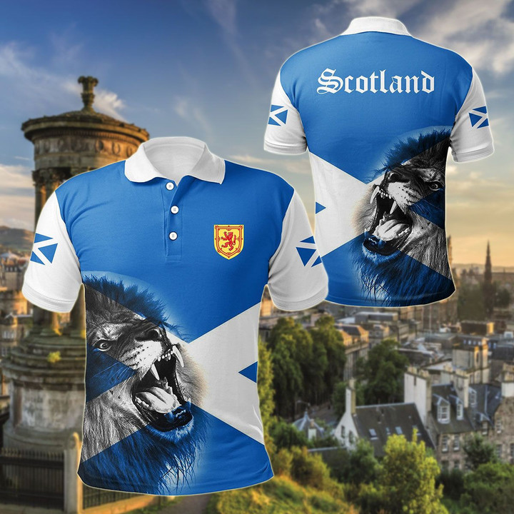 AIO Pride - Scotland Lion Flag Unisex Adult Polo Shirt