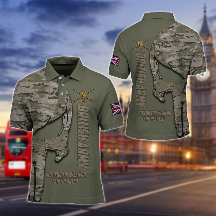 AIO Pride - British Army Camo - Not For The Weak Of Fainthearted Unisex Adult Polo Shirt