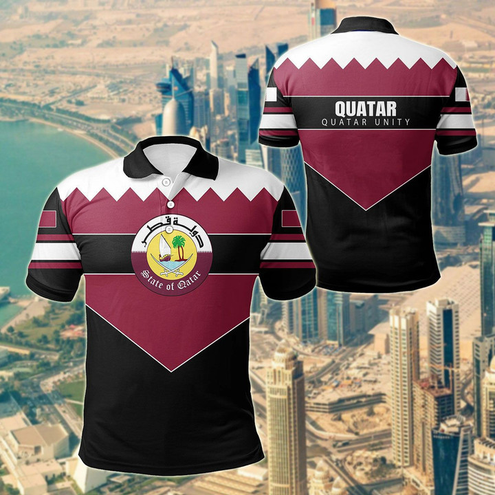 AIO Pride - Qatar Unity Style Unisex Adult Polo Shirt