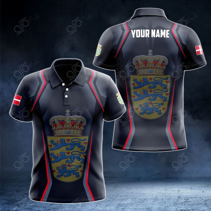 AIO Pride - Customize Denmark Coat Of Arms Print 3D Special Unisex Adult Polo Shirt
