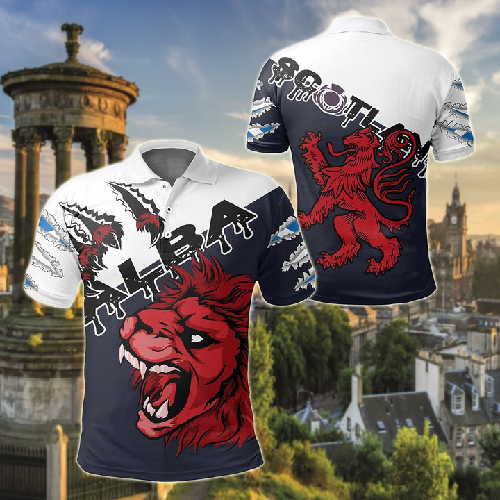 AIO Pride - Scottish Red Lion & Claws Alba Unisex Adult Polo Shirt