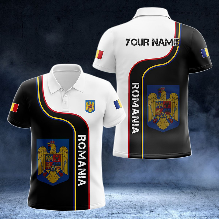 AIO Pride - Customize Romania Line Color Unisex Adult Polo Shirt