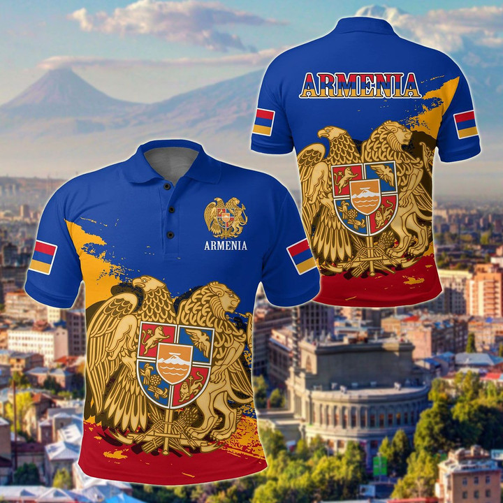AIO Pride - Armenia Special - Blue Version Unisex Adult Polo Shirt