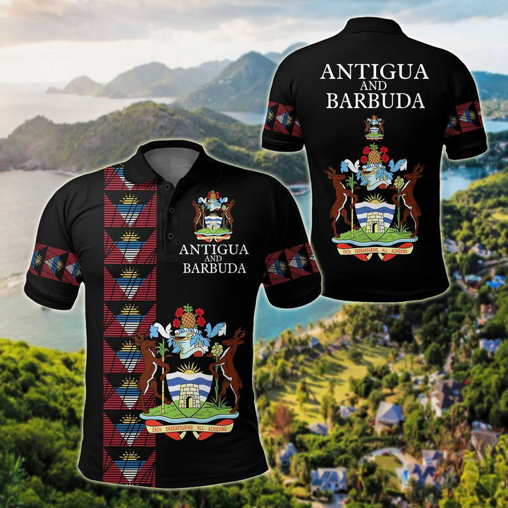 AIO Pride - Antigua and Barbuda - United Unisex Adult Polo Shirt