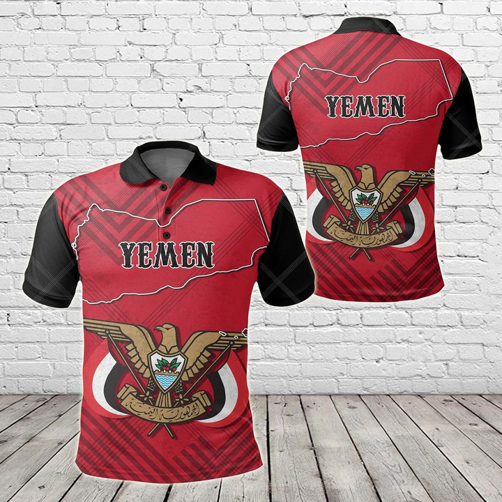 AIO Pride - Yemen Special Map Unisex Adult Polo Shirt