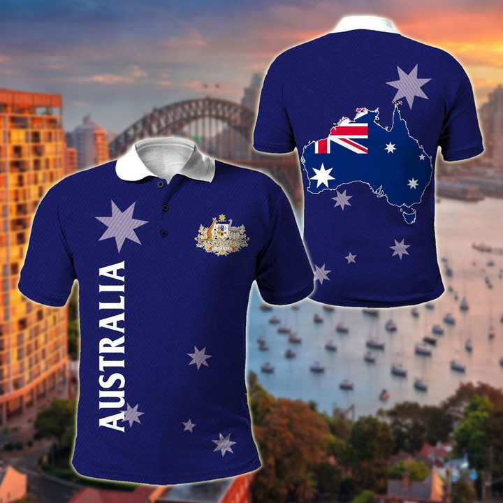 AIO Pride - Australia Flag Style Unisex Adult Polo Shirt