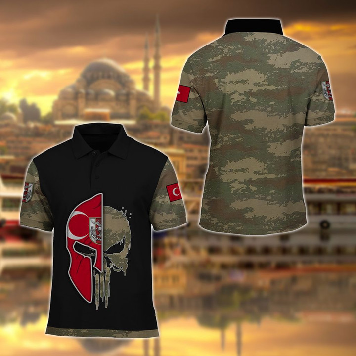 AIO Pride - Turkish Army Symbol Camo Unisex Adult Polo Shirt