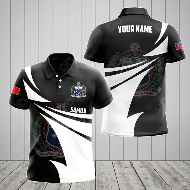 AIO Pride - Customize Samoa Coat Of Arms Style 3D Print Unisex Adult Polo Shirt
