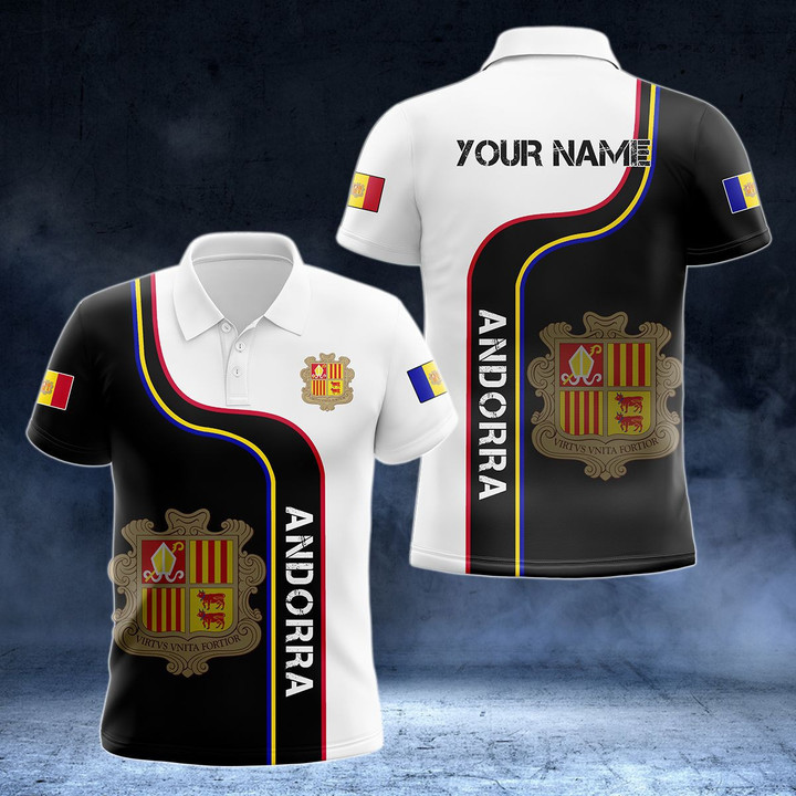 AIO Pride - Customize Andorra Line Color Unisex Adult Polo Shirt