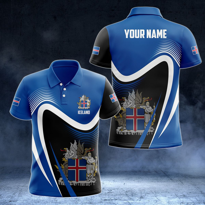 AIO Pride - Customize Iceland Version Flag Color Unisex Adult Polo Shirt