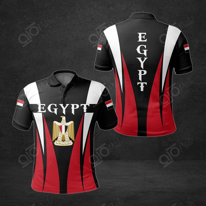AIO Pride - Egypt Coat Of Arms And Flag 3D Unisex Adult Polo Shirt