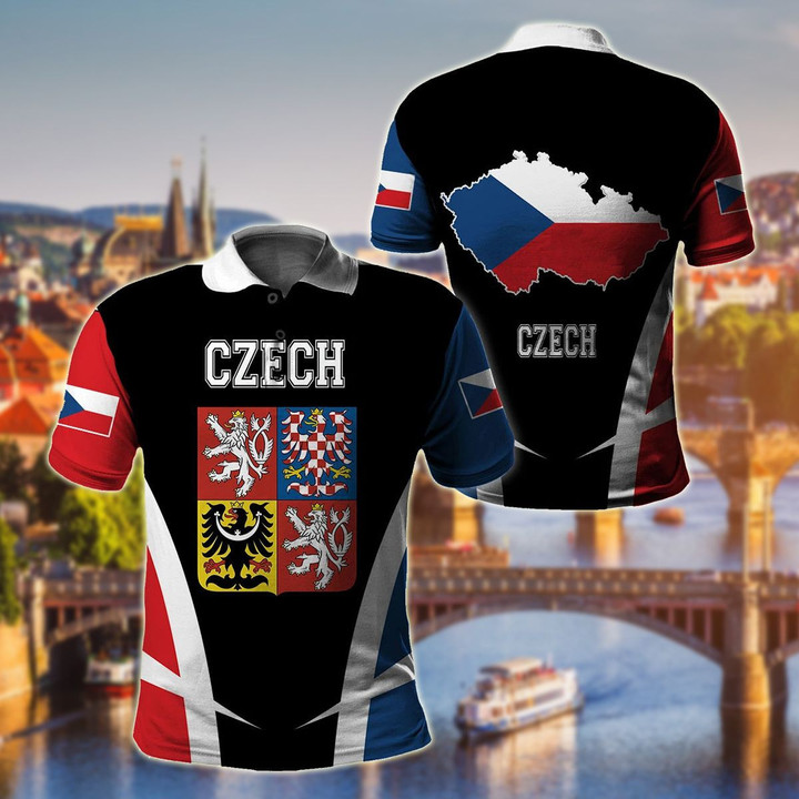 AIO Pride - Czech Republic Proud Of My Country Unisex Adult Polo Shirt