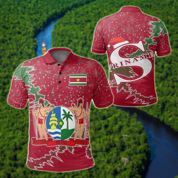 AIO Pride - Suriname Christmas Coat Of Arms X Style Unisex Adult Polo Shirt