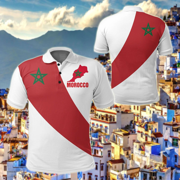 AIO Pride - Morocco Special Flag Unisex Adult Polo Shirt