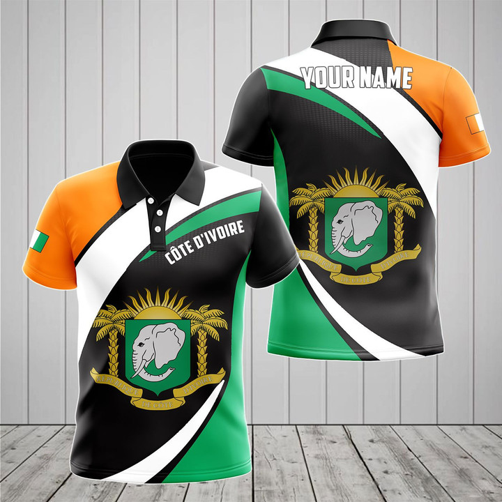 AIO Pride - Customize Côte d'Ivoire Proud Version Unisex Adult Polo Shirt