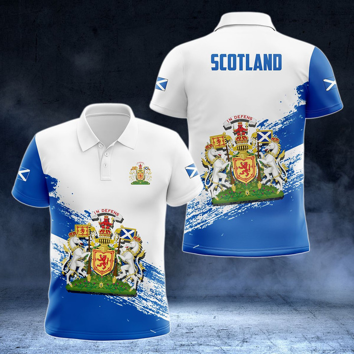AIO Pride - Scotland Coat Of Arms - New Version Unisex Adult Polo Shirt