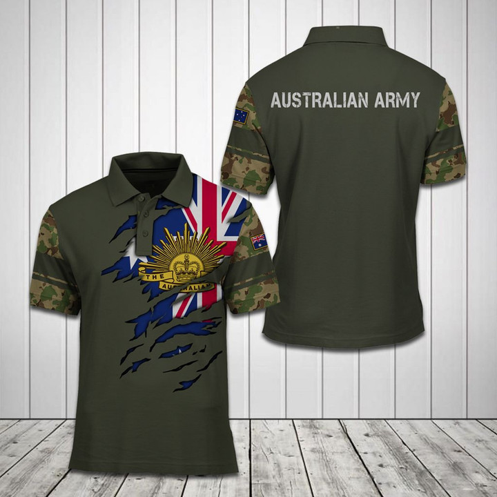 AIO Pride - Australian Army Flag Symbol Unisex Adult Polo Shirt