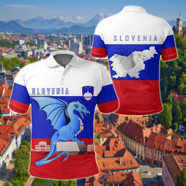 AIO Pride - Slovenia Dragon Flag Unisex Adult Polo Shirt