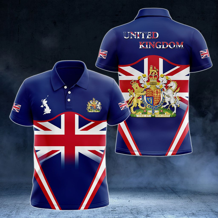 AIO Pride - United Kingdom Flag Proud - Style Unisex Adult Polo Shirt