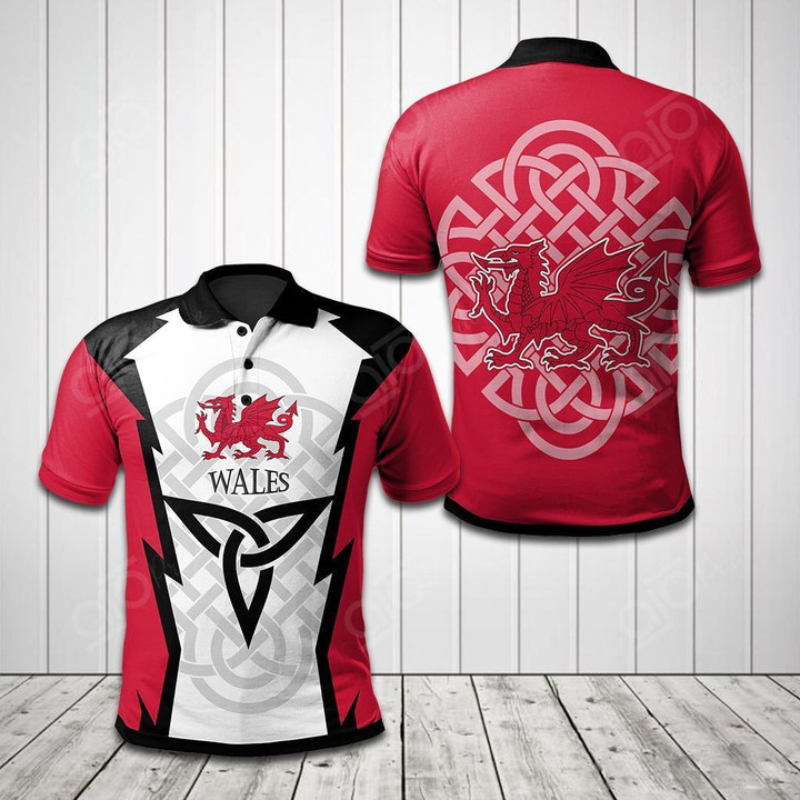 AIO Pride - Welsh Dragon Unisex Adult Polo Shirt