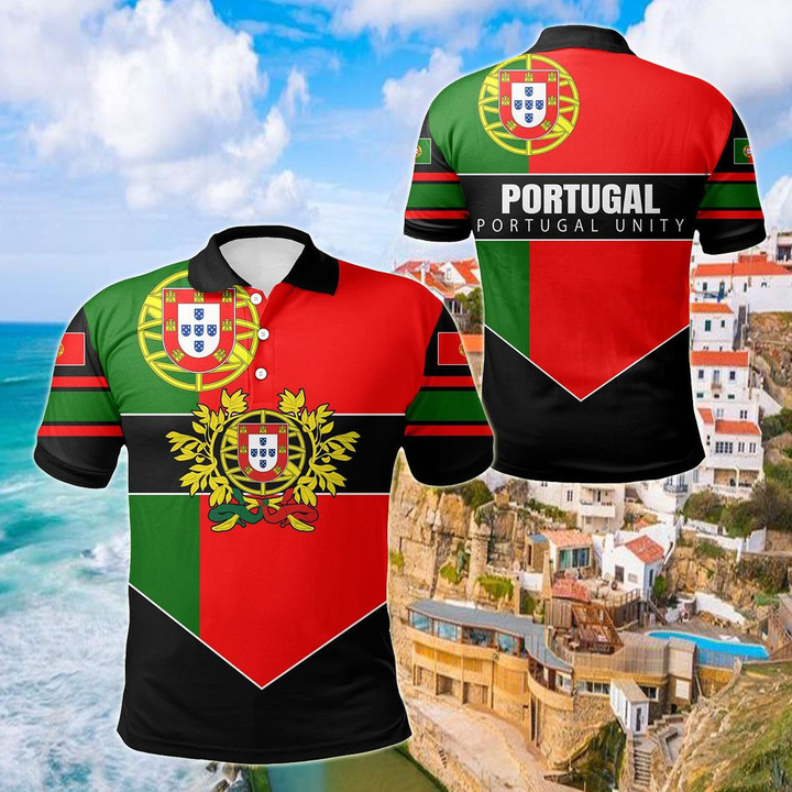 AIO Pride - Portugal Unity Style Unisex Adult Polo Shirt