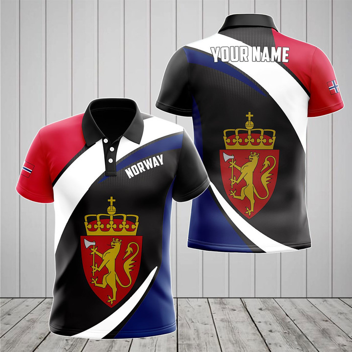 AIO Pride - Customize Norway Proud Version Unisex Adult Polo Shirt