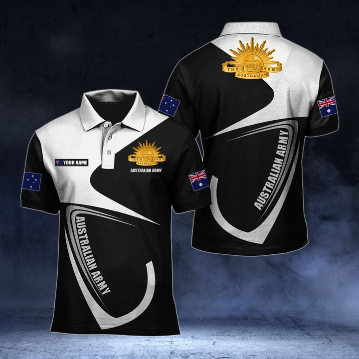 AIO Pride - Customize Australian Army Symbol & Flag Unisex Adult Polo Shirt