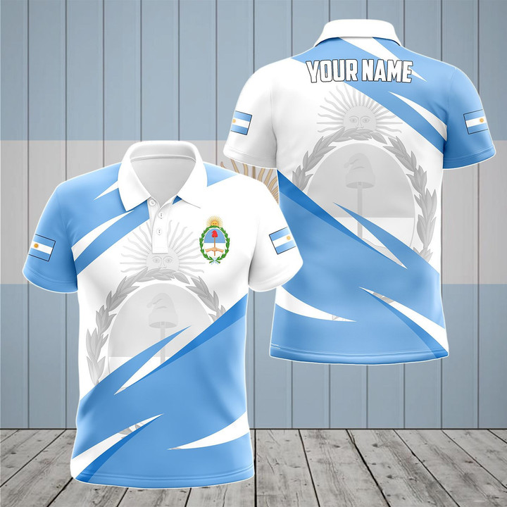 AIO Pride - Customize Argentina Coat Of Arms Sport Version Unisex Adult Polo Shirt