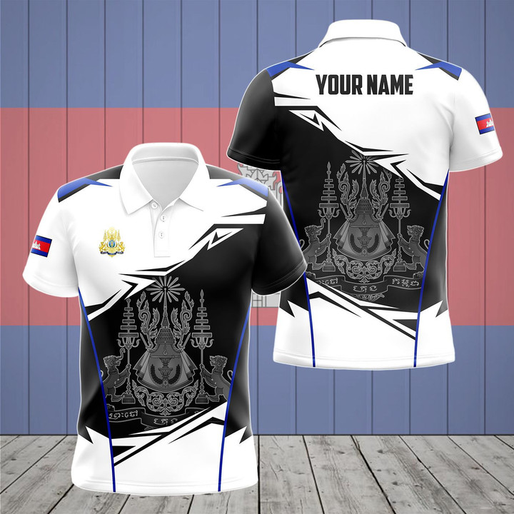 AIO Pride - Customize Cambodia Pround Coat Of Arms Special Pattern Unisex Adult Polo Shirt