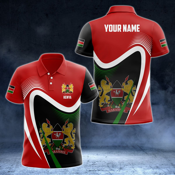 AIO Pride - Customize Kenya Version Flag Color Unisex Adult Polo Shirt