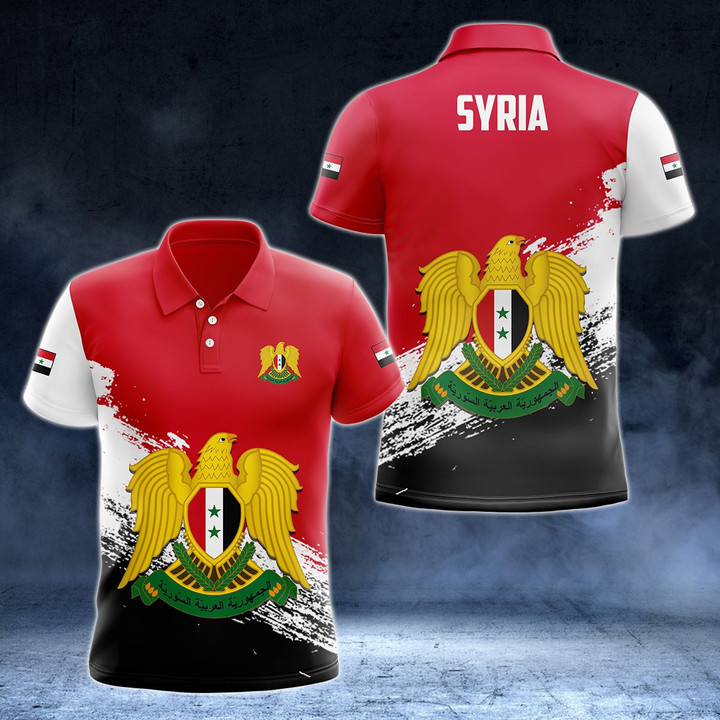 AIO Pride - Syria Coat Of Arms - New Version Unisex Adult Polo Shirt