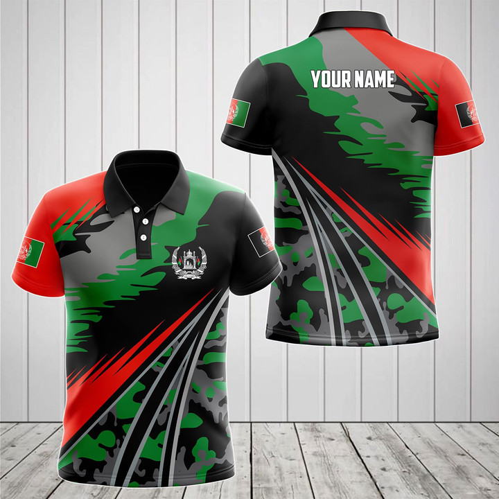 AIO Pride - Customize Afghanistan Special Camo Pattern Unisex Adult Polo Shirt