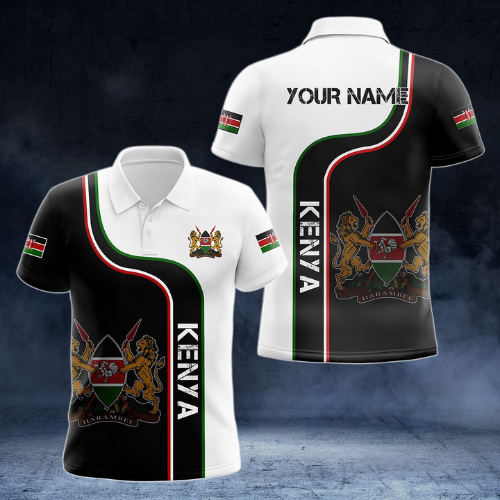 AIO Pride - Customize Kenya Line Color Unisex Adult Polo Shirt