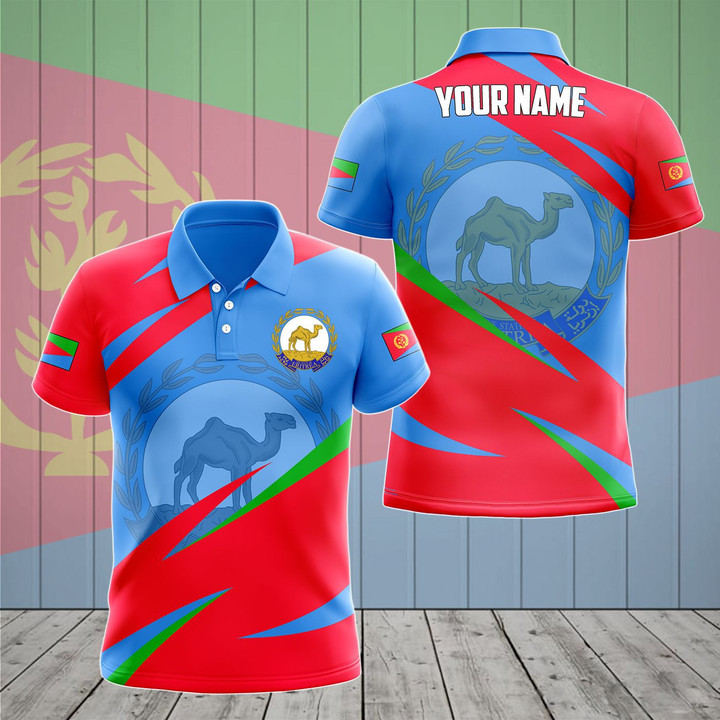 AIO Pride - Customize Eritrea Coat Of Arms Sport Version Unisex Adult Polo Shirt