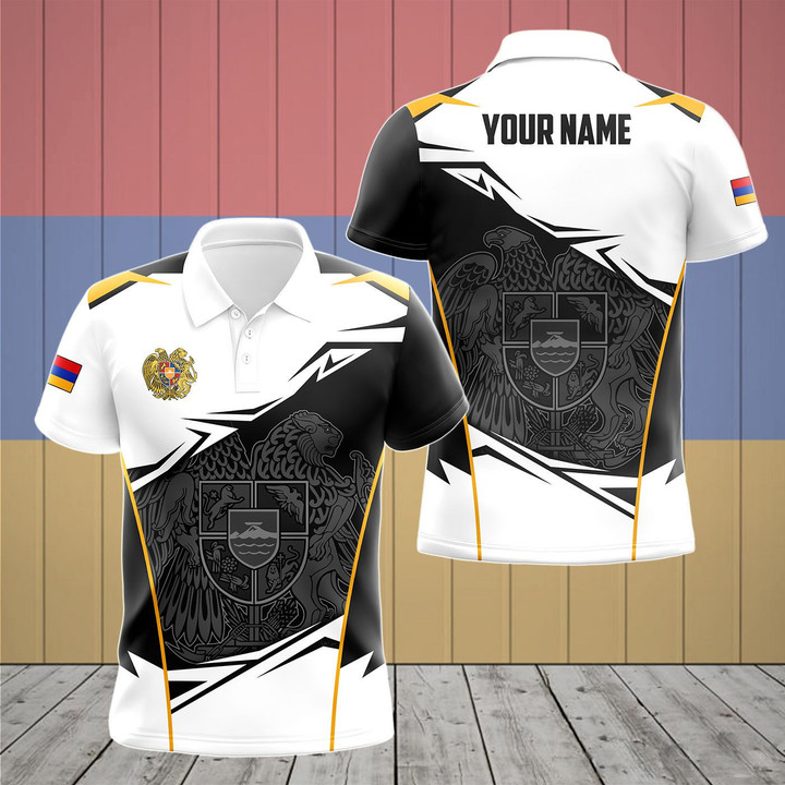 AIO Pride - Customize Armenia Pround Coat Of Arms Special Pattern Unisex Adult Polo Shirt