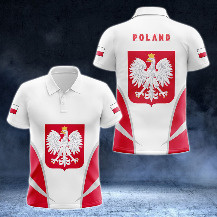 AIO Pride - Poland Coat Of Arms And Flag - New Version Unisex Adult Polo Shirt