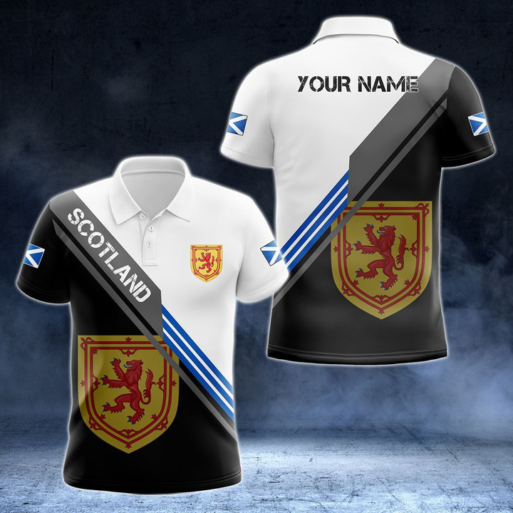 AIO Pride - Custom Name Scotland Line New Version Unisex Adult Polo Shirt