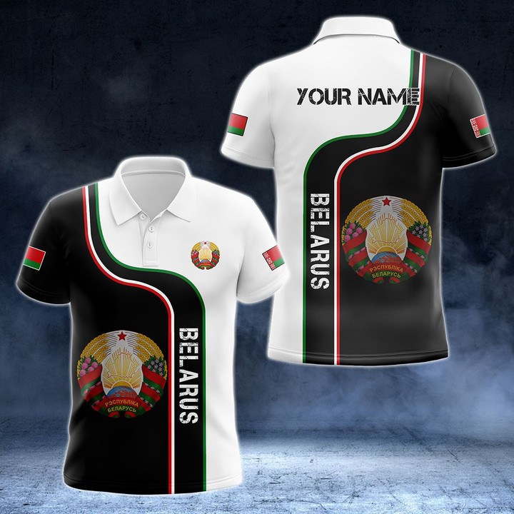 AIO Pride - Customize Belarus Line Color Unisex Adult Polo Shirt