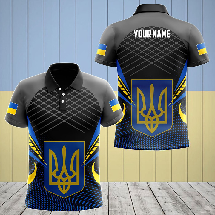 AIO Pride - Customize Ukraine 3D Dot Pattern Unisex Adult Polo Shirt