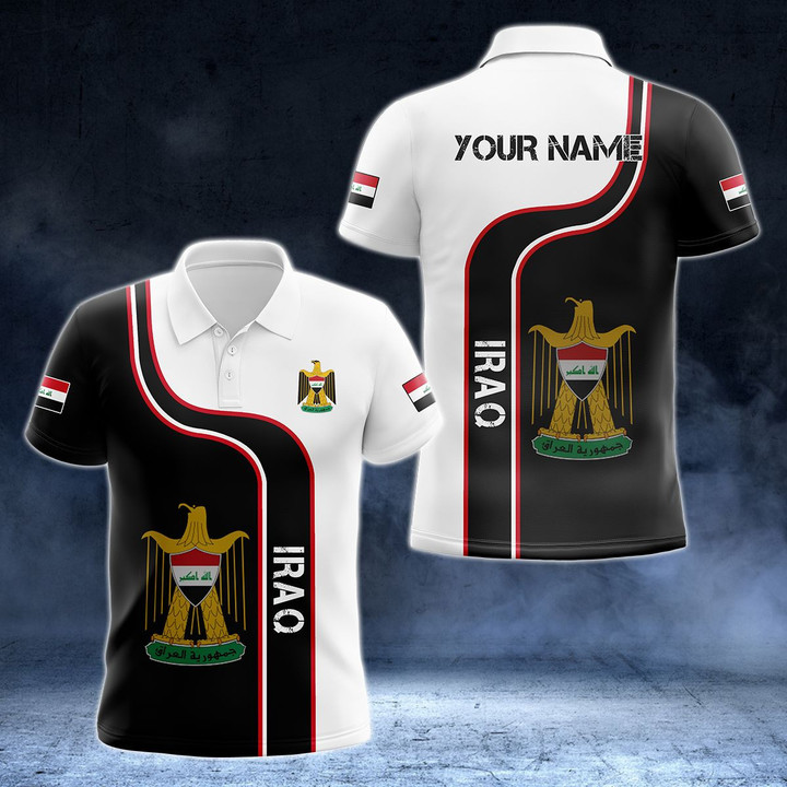 AIO Pride - Customize Iraq Line Color Unisex Adult Polo Shirt