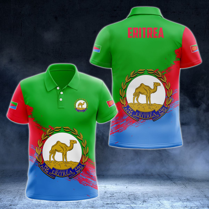 AIO Pride - Eritrea Coat Of Arms - New Version Unisex Adult Polo Shirt