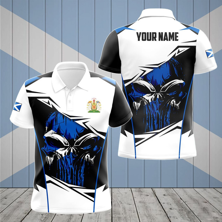 AIO Pride - Customize Scotland Skull Special Version Unisex Adult Polo Shirt