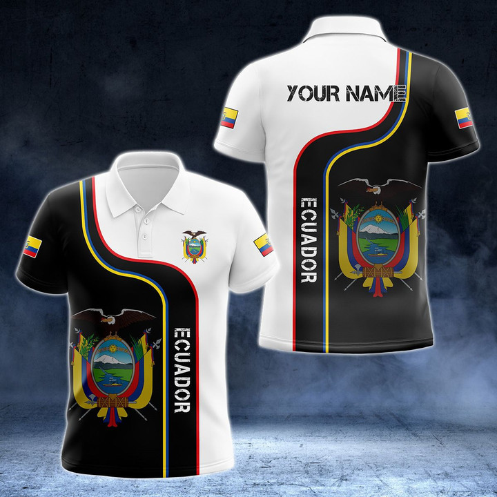 AIO Pride - Customize Ecuador Line Color Unisex Adult Polo Shirt